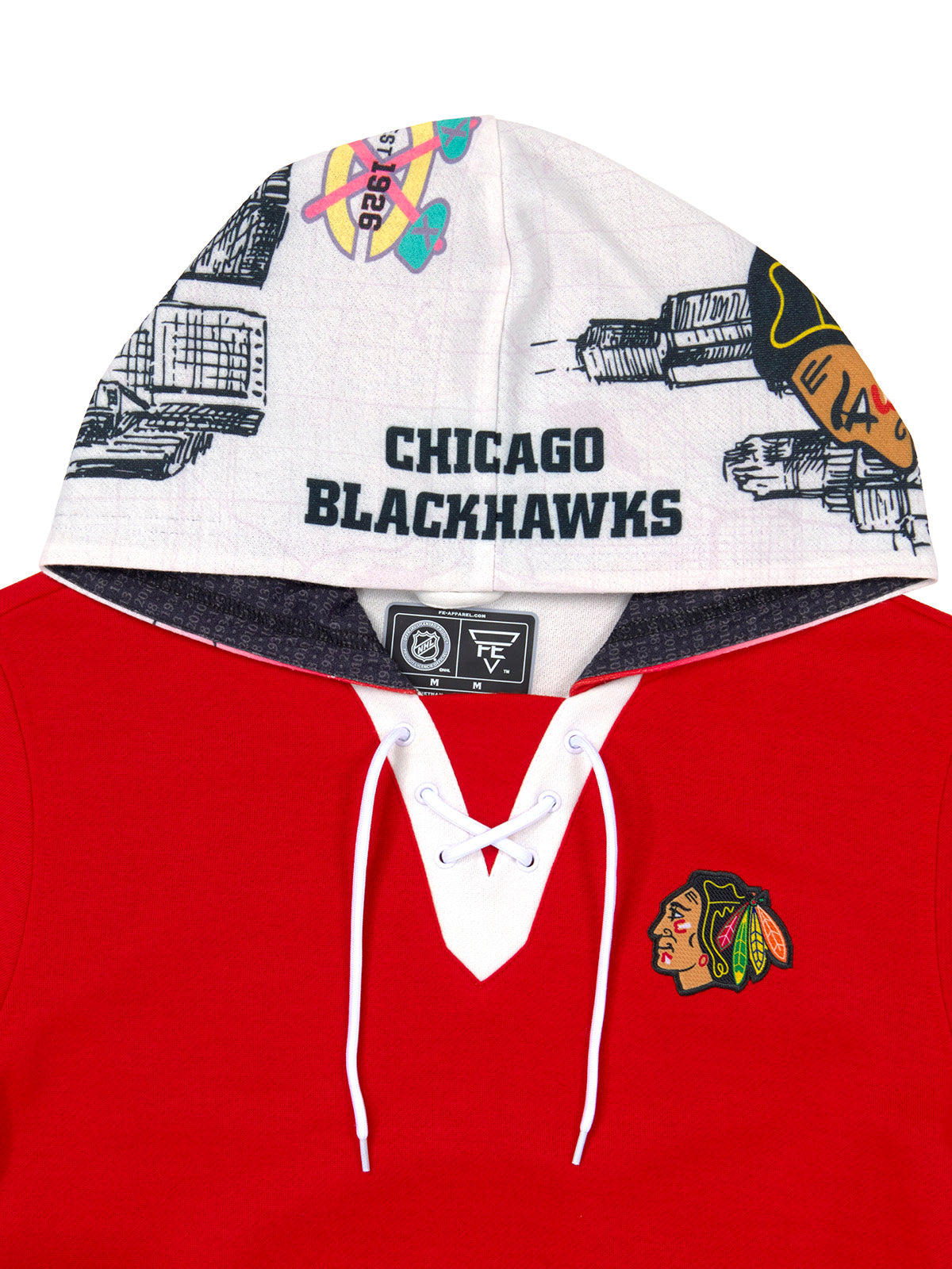 Chicago Blackhawks Lace-Up Hoodie