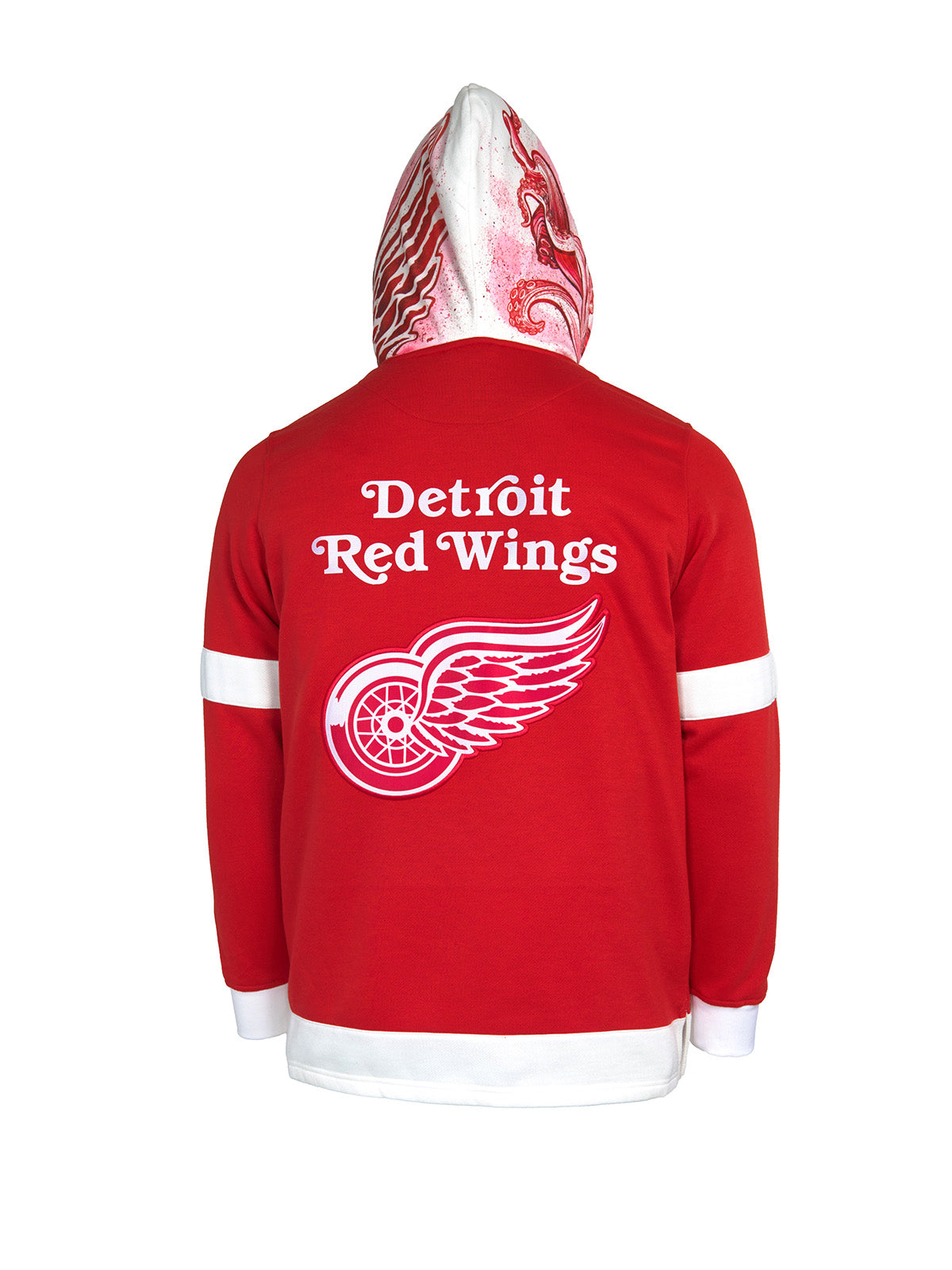 Detroit Red Wings Lace Up Hoodie Official NHL Merchandise FE