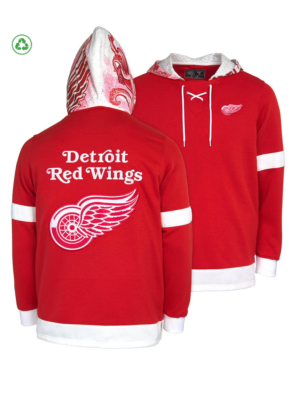 Detroit Red Wings Lace-Up Hoodie | Official NHL Merchandise