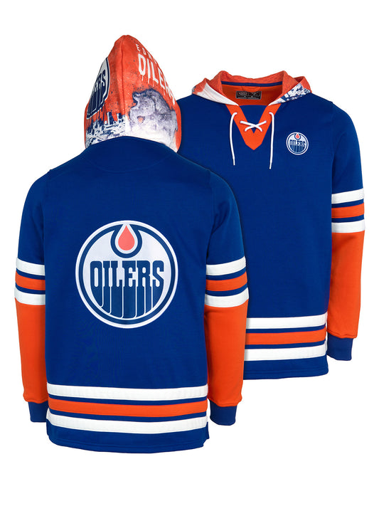 Unisex Edmonton Oilers Lace-Up Hoodie