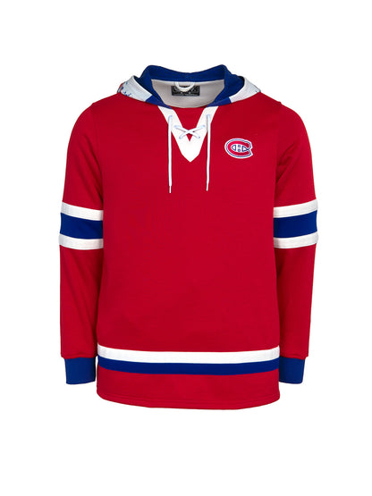 Montreal Canadiens Lace-Up Hoodie