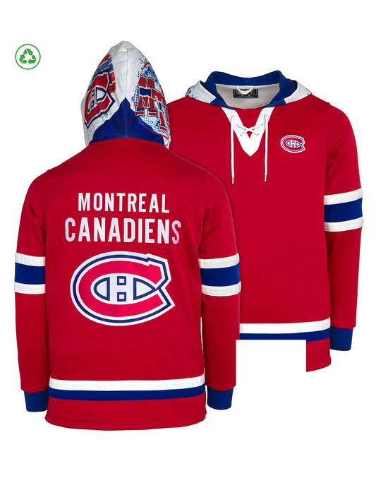 Montreal Canadiens Lace-Up Hoodie