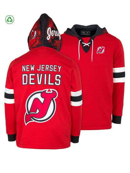 New Jersey Devils Lace-Up Hoodie | Official NHL Merchandise