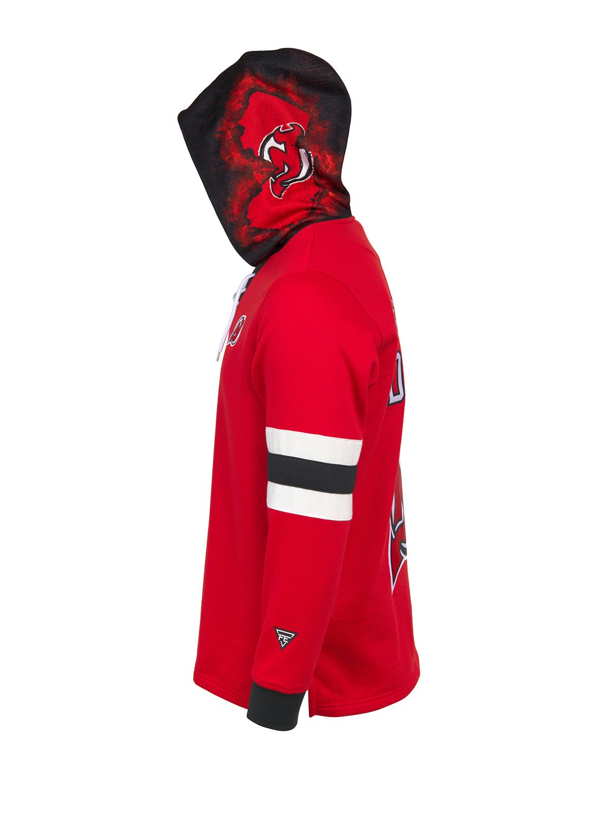 Devils Merch New Jersey Devils Lace Up Hoodie | Official NHL Merchandise | FE Apparel
