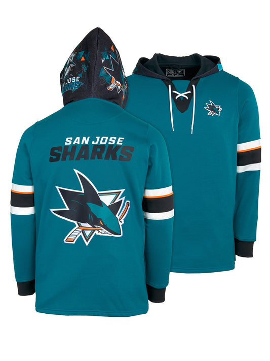 Unisex San Jose Sharks Lace-Up Hoodie