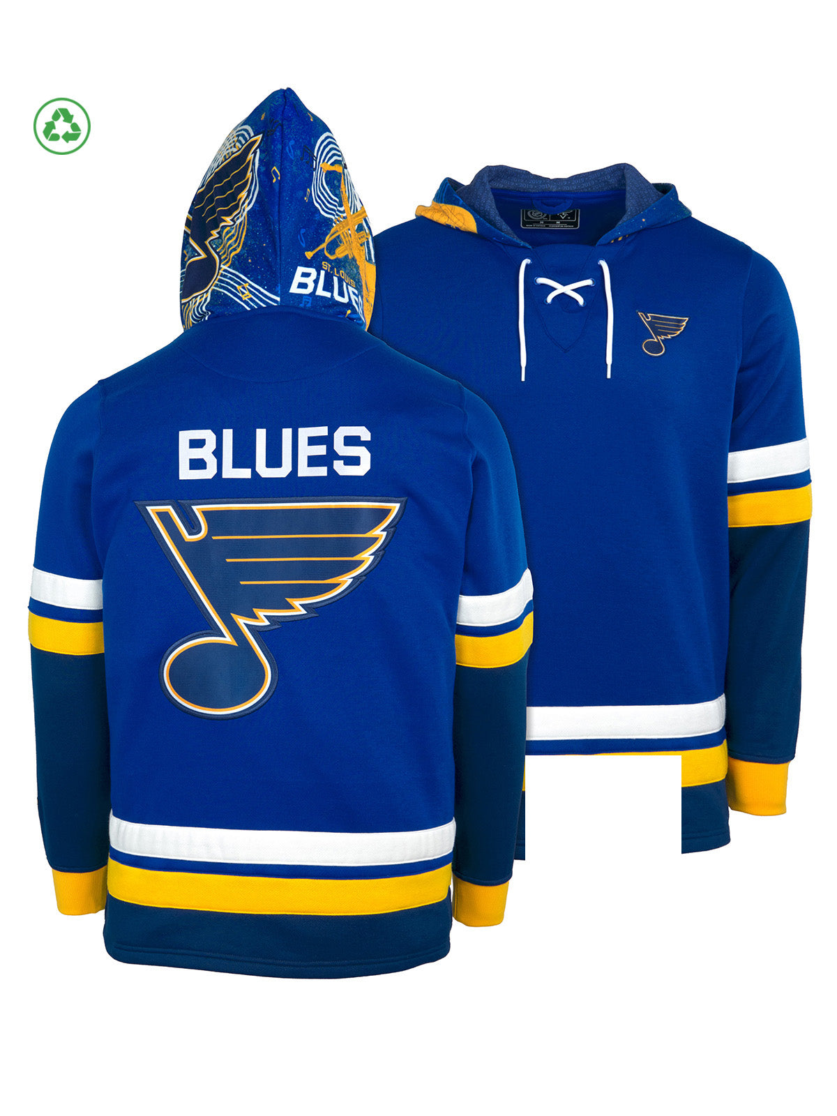 St. Louis Blues Lace-Up Hoodie