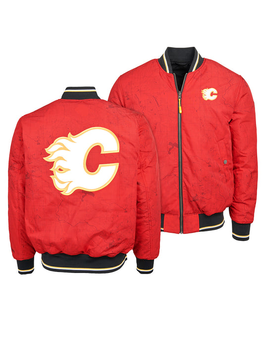 Unisex Calgary Flames Reversible Bomber