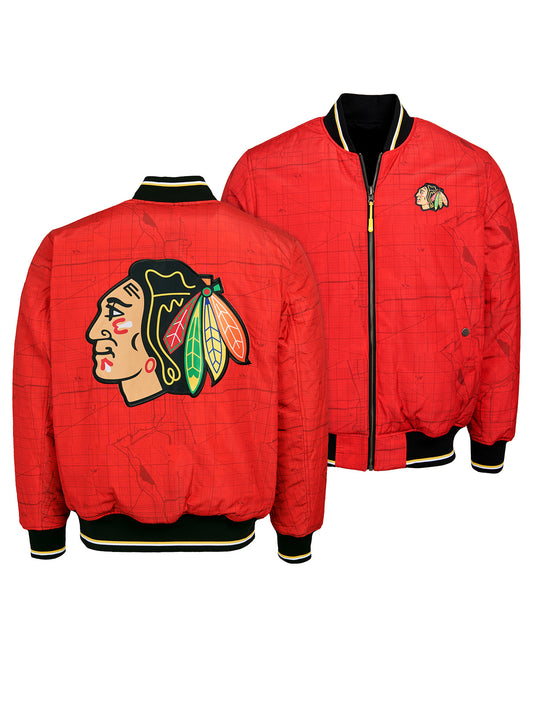 Unisex Chicago Blackhawks Reversible Bomber