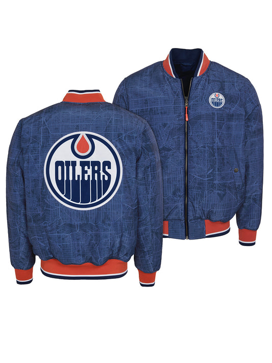 Unisex Edmonton Oilers Reversible Bomber