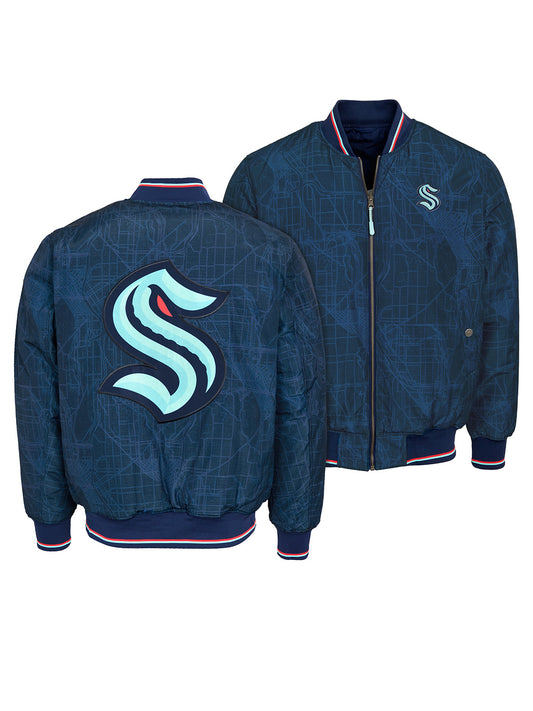 Unisex Seattle Kraken Reversible Bomber