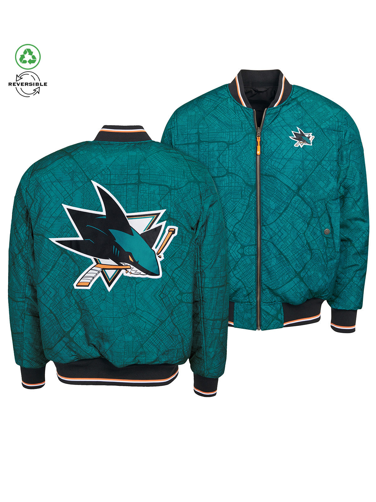 San Jose Sharks Reversible Bomber