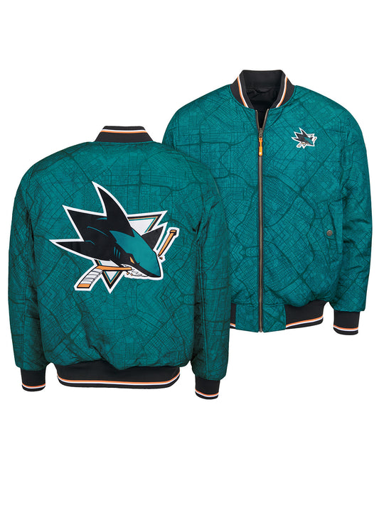 Unisex San Jose Sharks Reversible Bomber