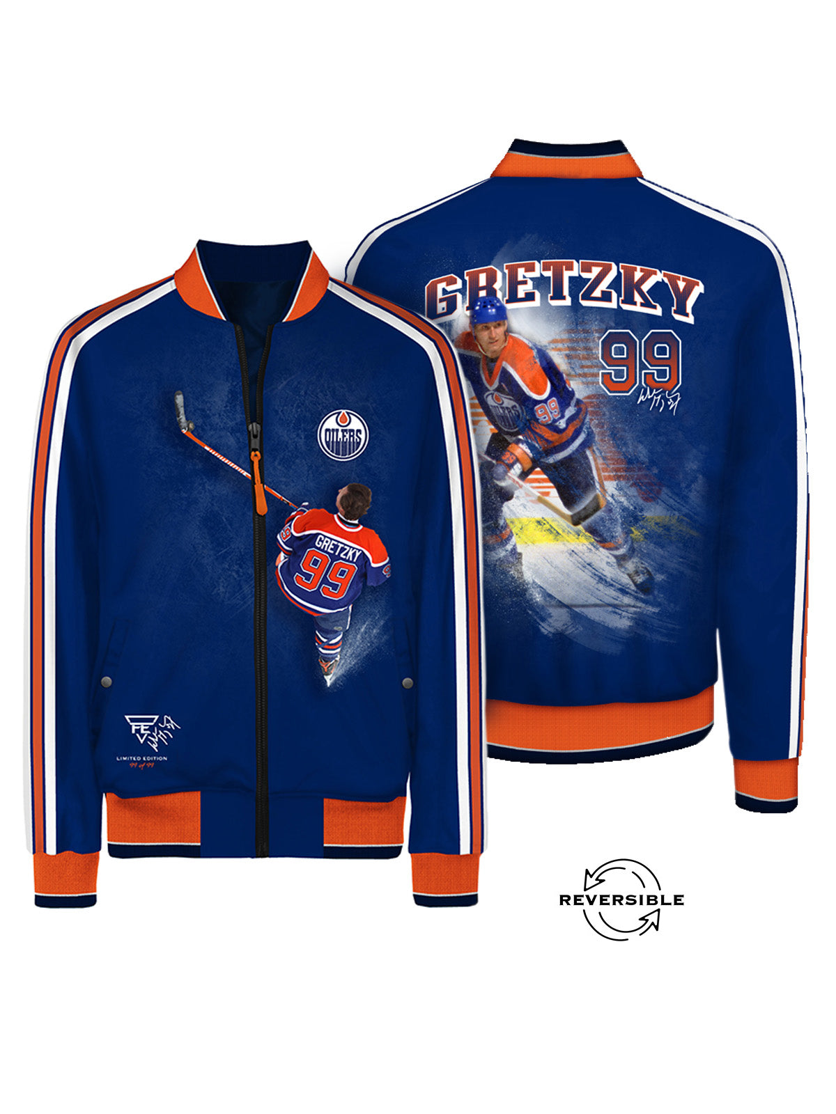 Wayne Gretzky Reversible Bomber Jacket | Official NHL Merchandise | FE ...