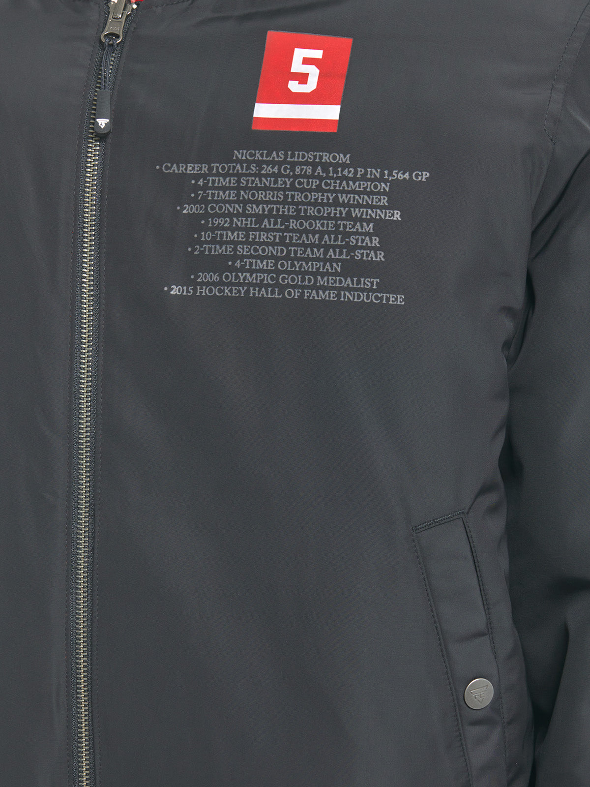 Nicklas Lidstrom Reversible Bomber Jacket