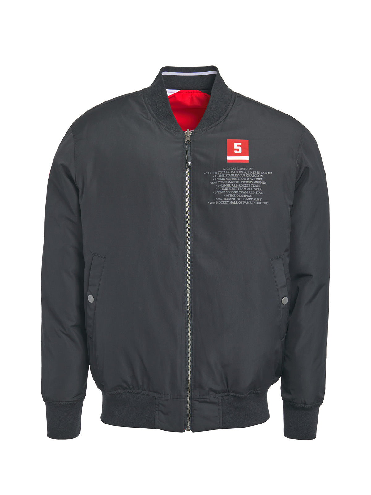 Nicklas Lidstrom Reversible Bomber Jacket