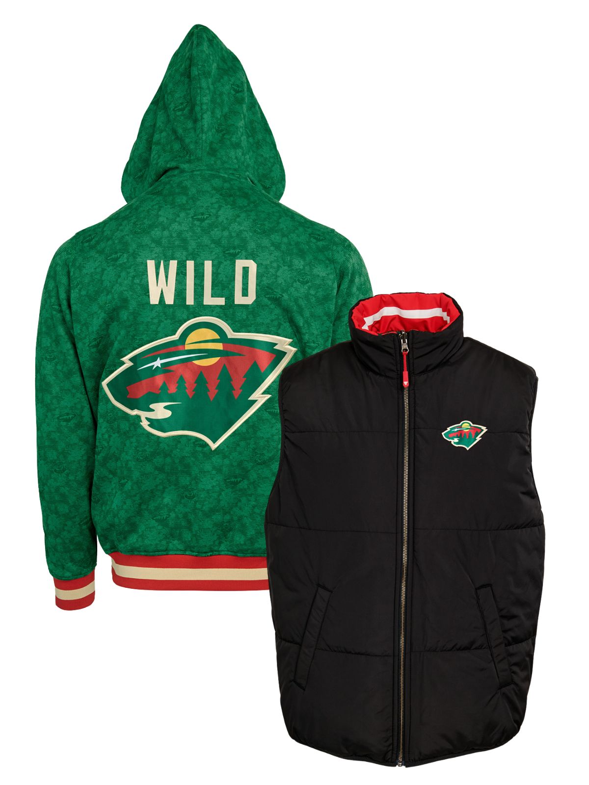 Minnesota Wild Crewneck Hoodie & Reversible Vest