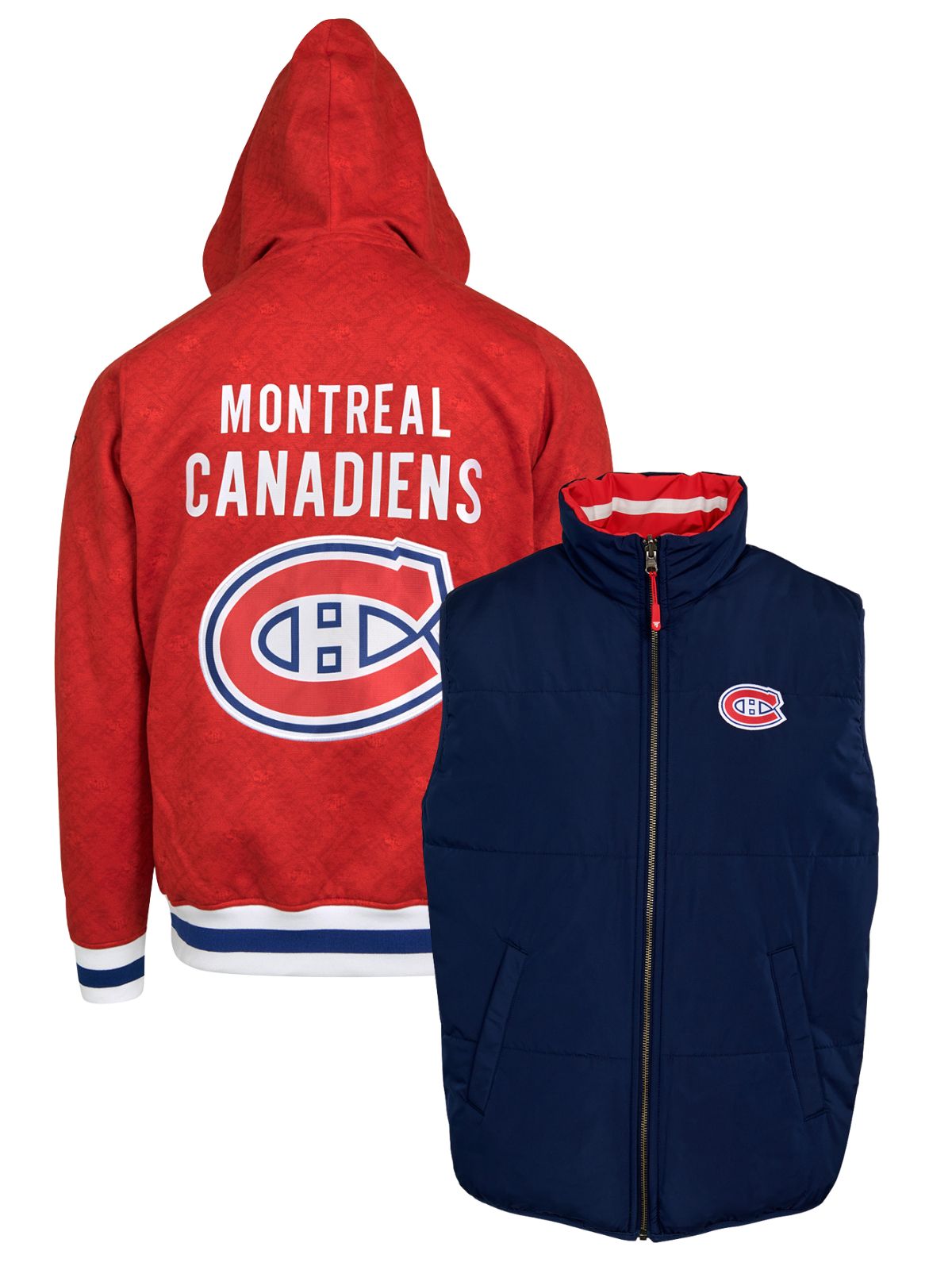 Montreal Canadiens Crewneck Hoodie & Reversible Vest