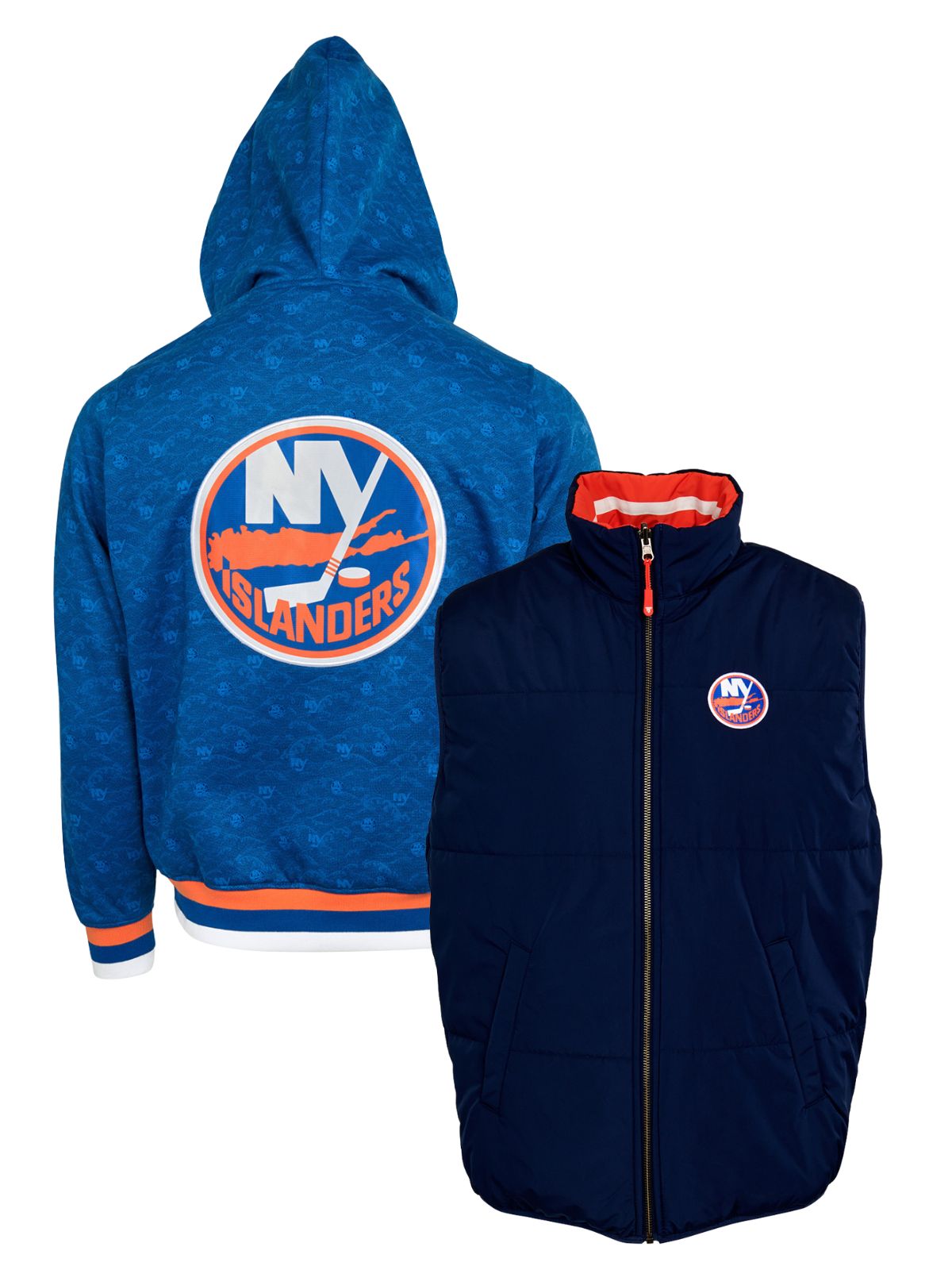 New York Islanders Crewneck Hoodie & Reversible Vest