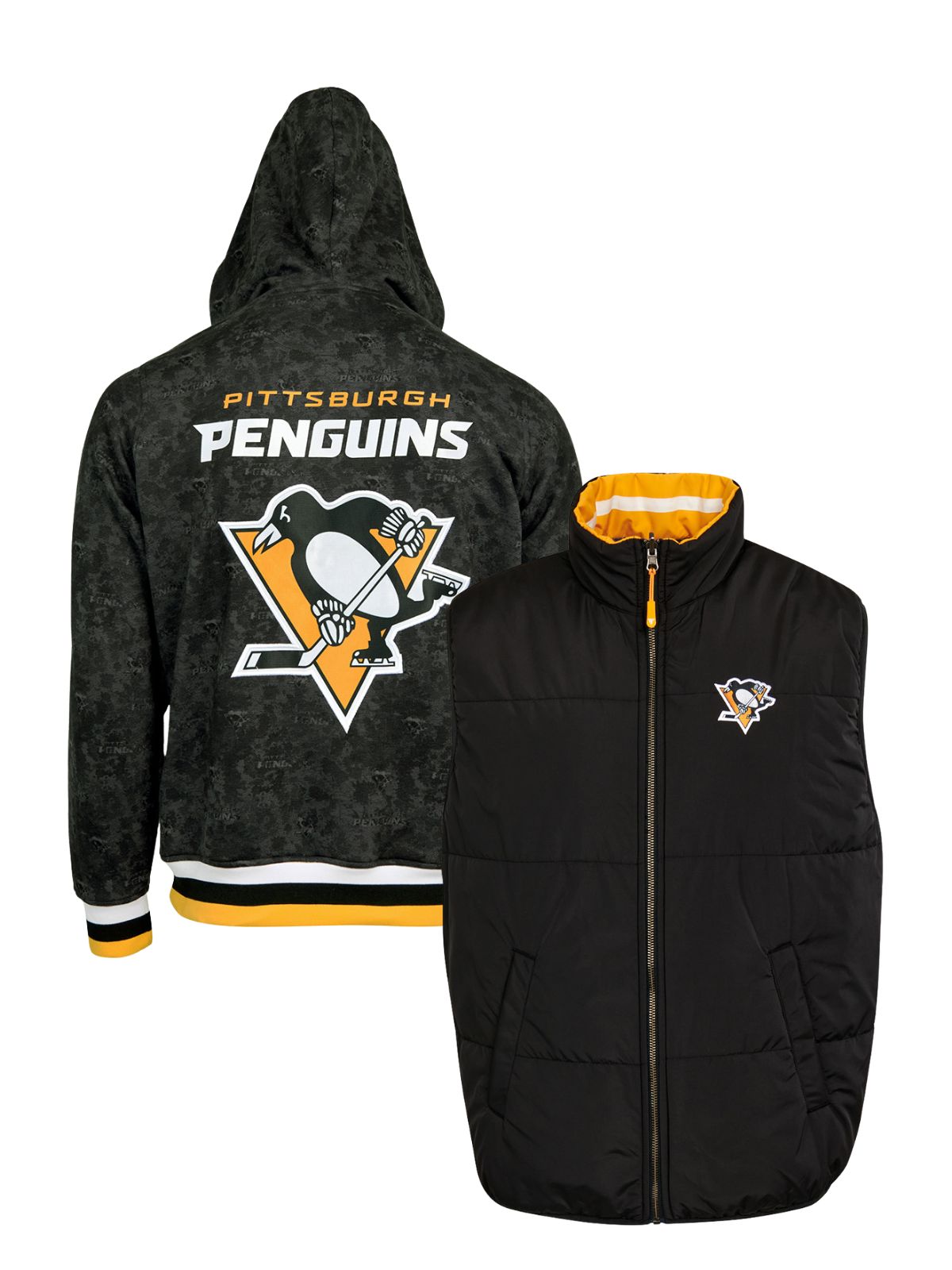 Pittsburgh Penguins Crewneck Hoodie & Reversible Vest