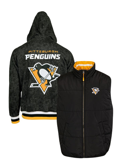 Pittsburgh Penguins Crewneck Hoodie & Reversible Vest