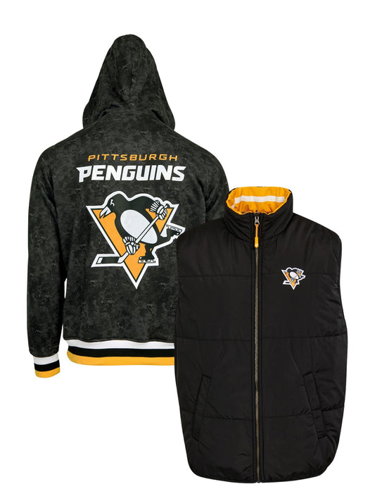Pittsburgh Penguins Crewneck Hoodie & Reversible Vest