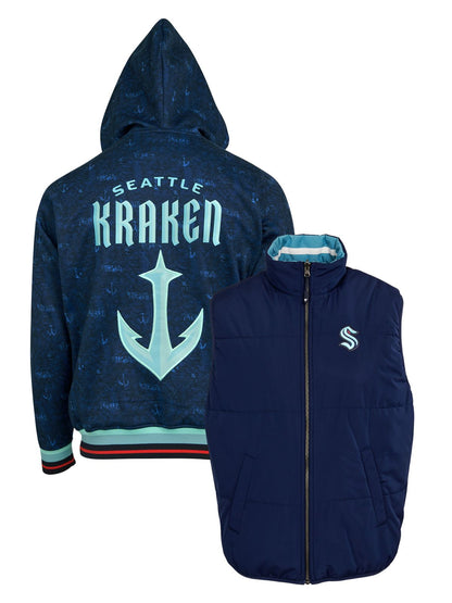 Seattle Kraken Crewneck Hoodie & Reversible Vest