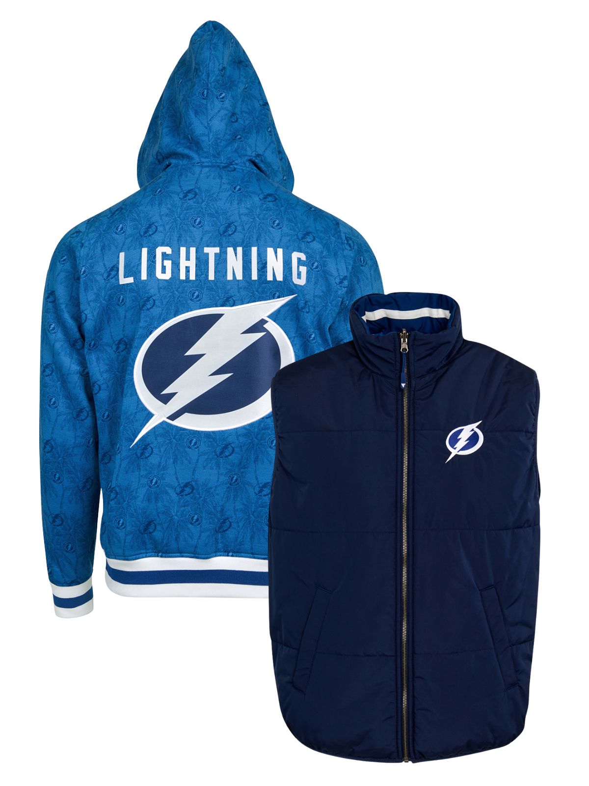 Tampa Bay Lightning Crewneck Hoodie & Reversible Vest