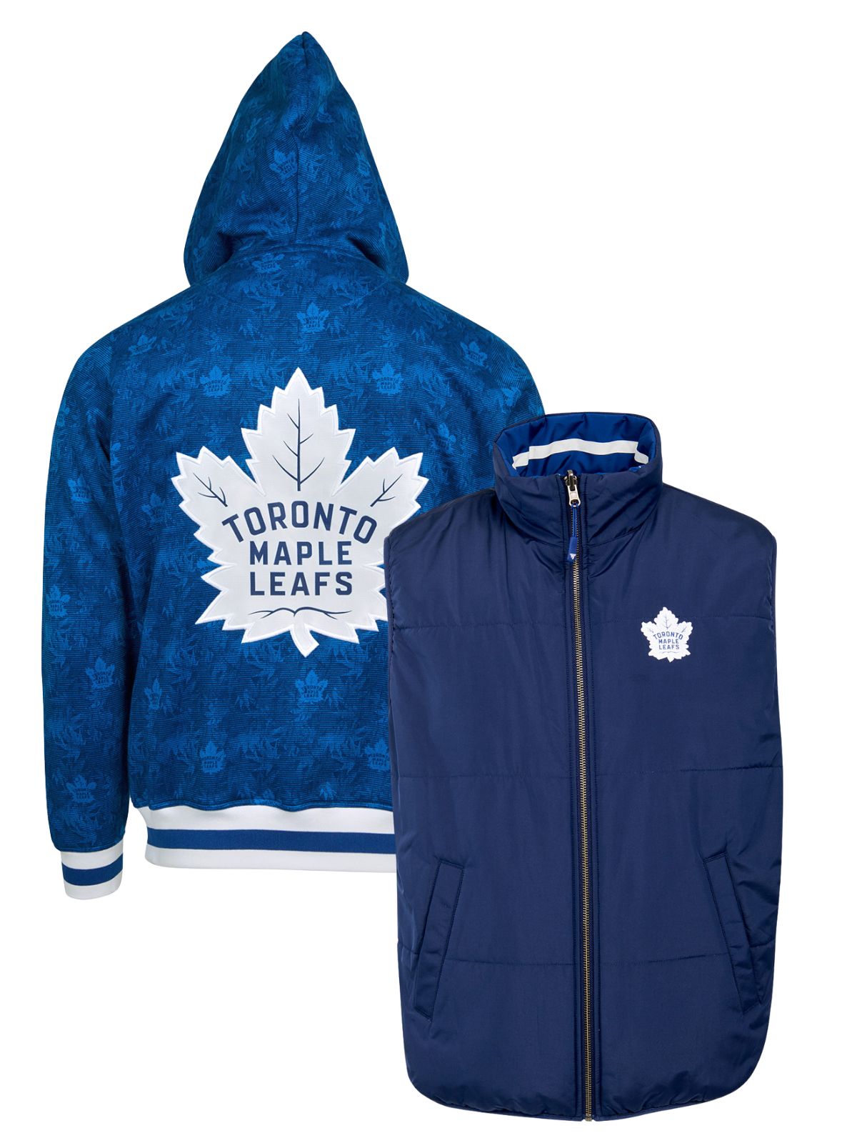 Toronto Maple Leafs Crewneck Hoodie & Reversible Vest
