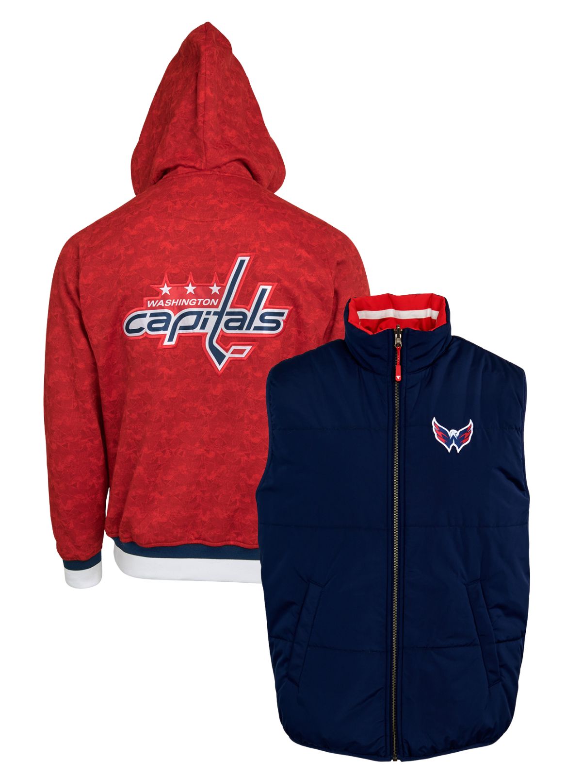 Washington Capitals Crewneck Hoodie & Reversible Vest