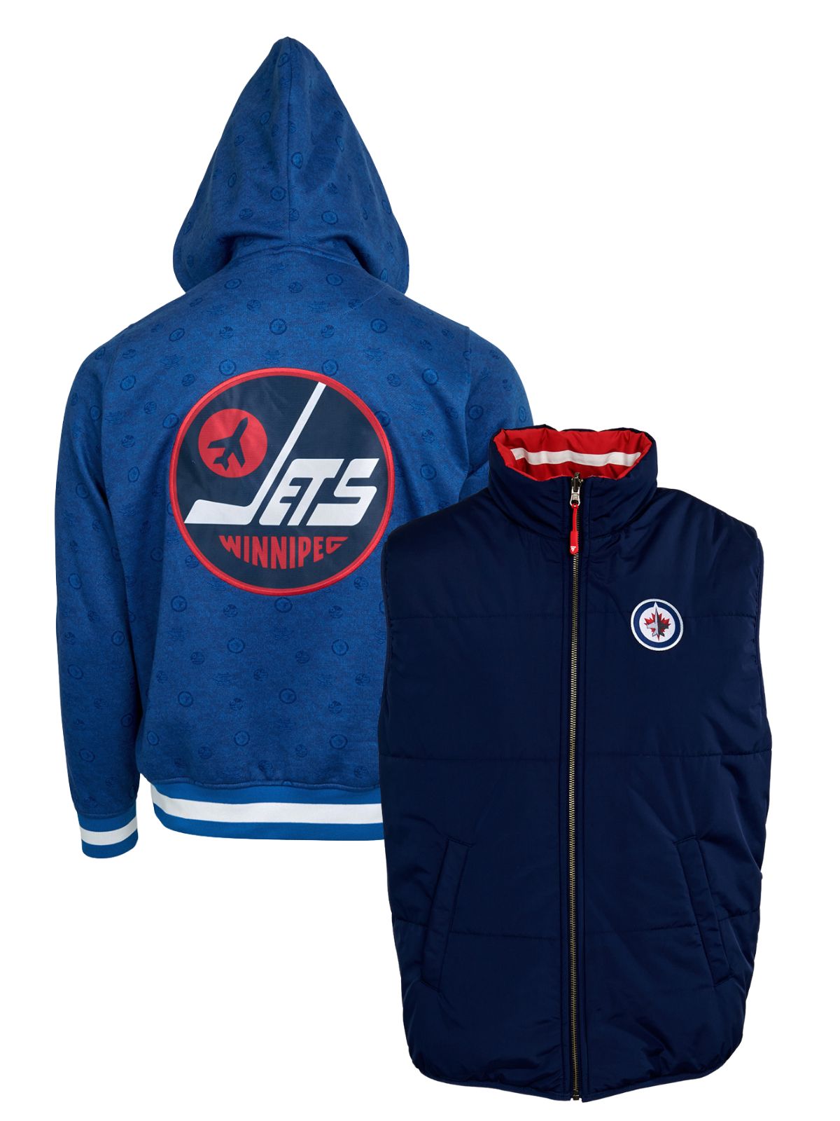 Winnipeg Jets Crewneck Hoodie & Reversible Vest
