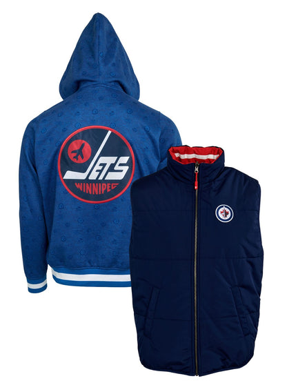 Winnipeg Jets Crewneck Hoodie & Reversible Vest